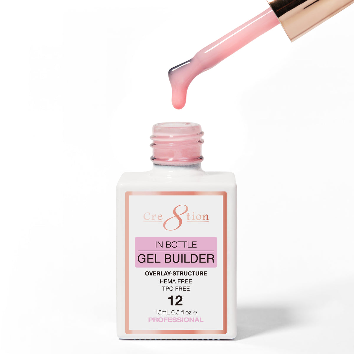 Cre8tion Gel Collection - Overlay/ Brush on Builder 0.5oz 12 Everyday Glow