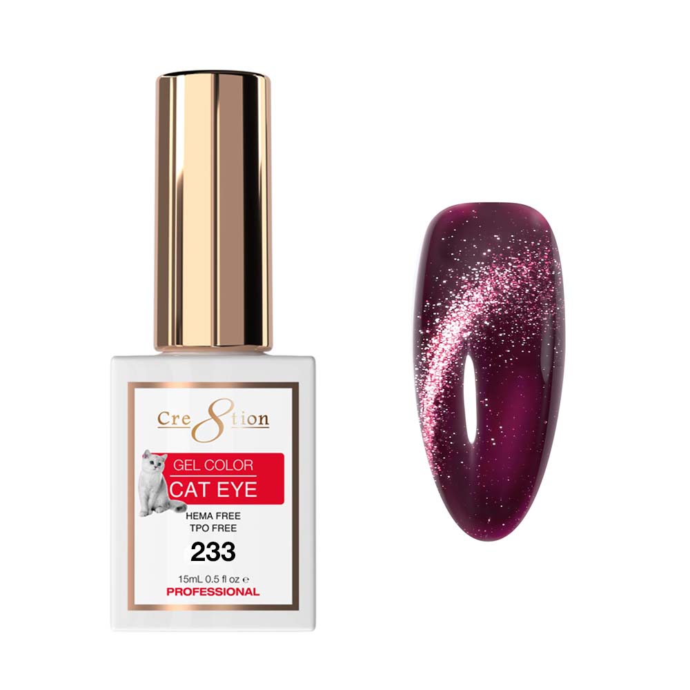 Cre8tion Cat Eye Soak Off Gel 0.5oz 233